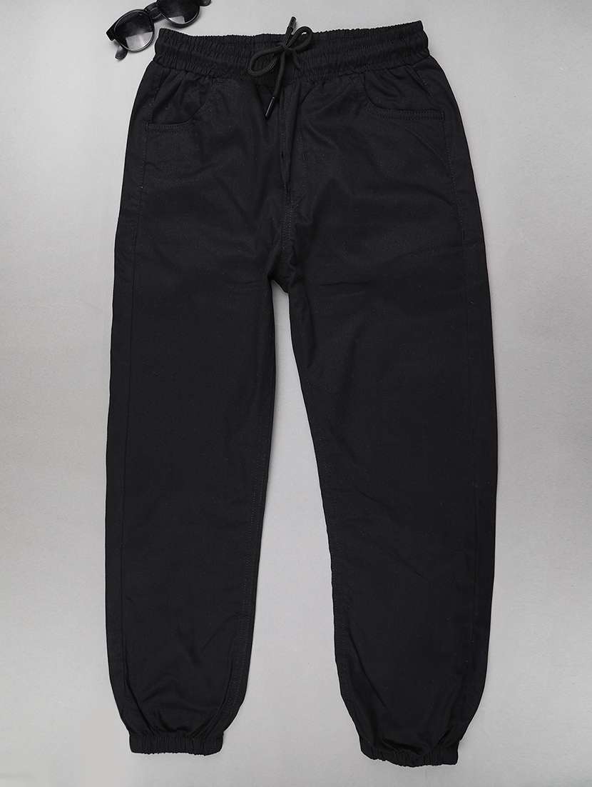 girls solid mid rise regular fit jogger - 22268570 -  Standard Image - 1