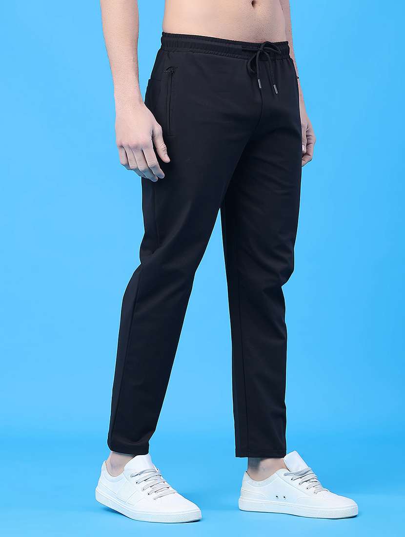 men solid mid rise regular fit track pant - 22268593 -  Standard Image - 1