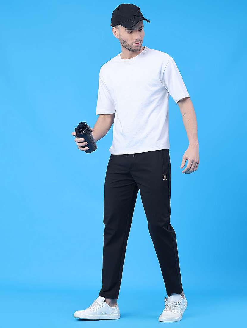 men solid mid rise regular fit track pant - 22268593 -  Standard Image - 4