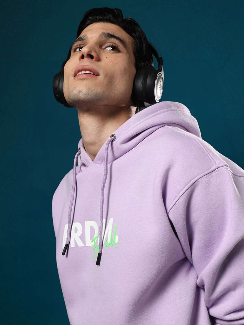 men printed long sleeve hooded sweatshirt - 22268635 -  Standard Image - 1