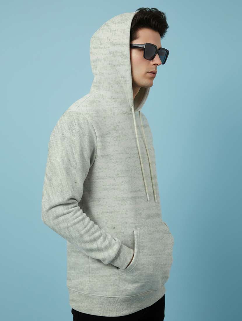 men solid long sleeve hooded sweatshirt - 22268636 -  Standard Image - 1