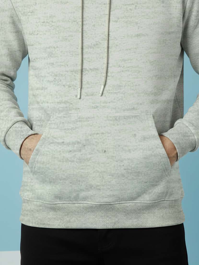 men solid long sleeve hooded sweatshirt - 22268649 -  Standard Image - 4