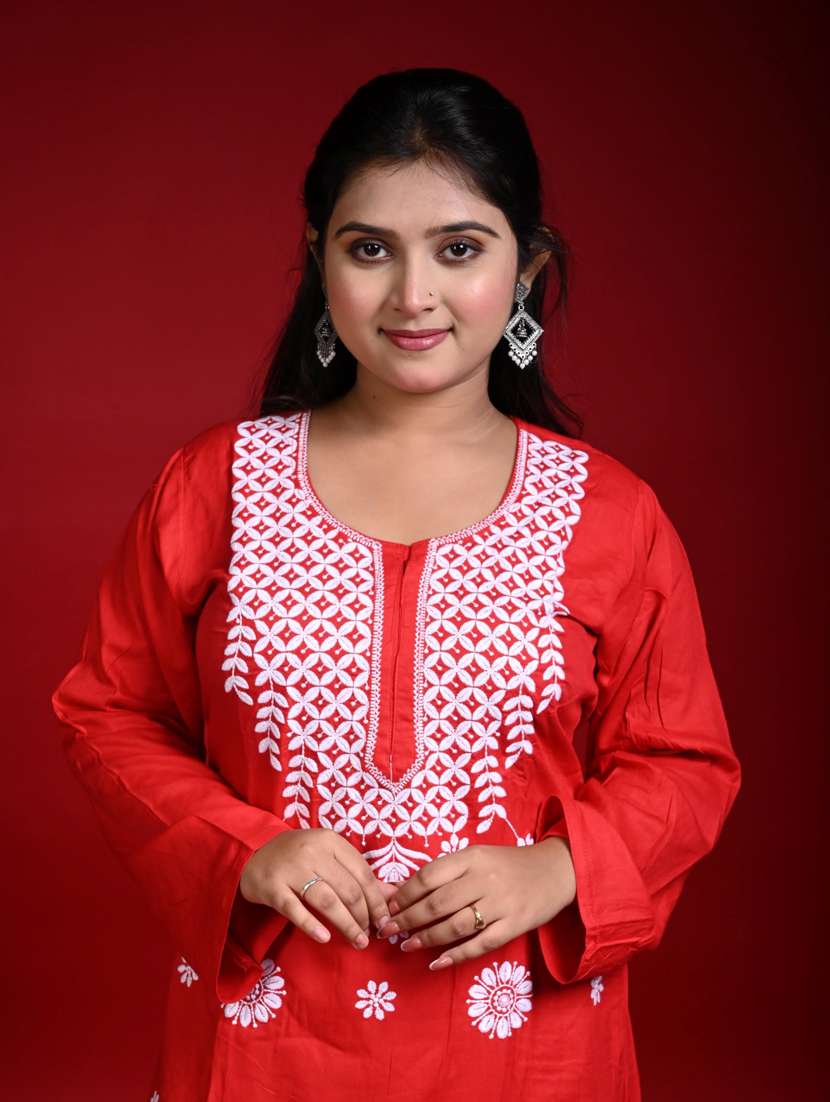 women solid with work long sleeve kurta pant set - 22268793 -  Standard Image - 4