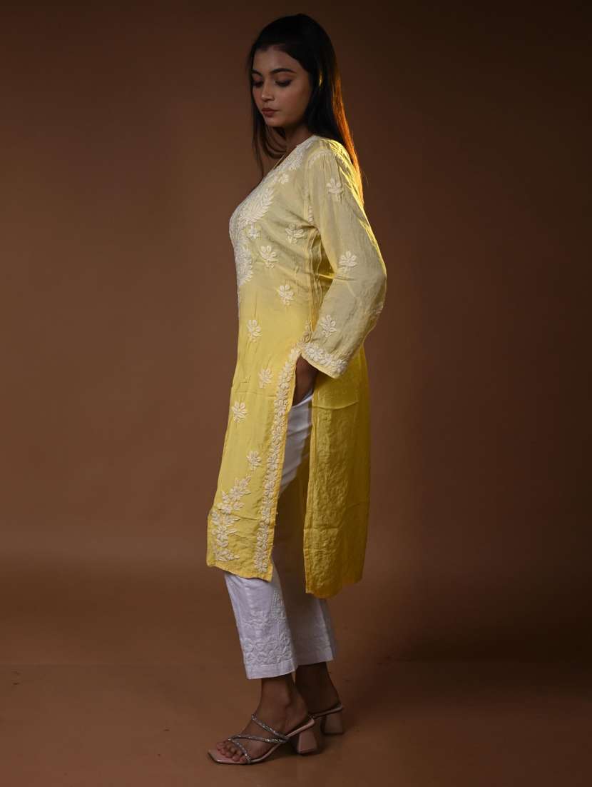 women ombre long sleeve kurta pant set - 22268824 -  Standard Image - 1