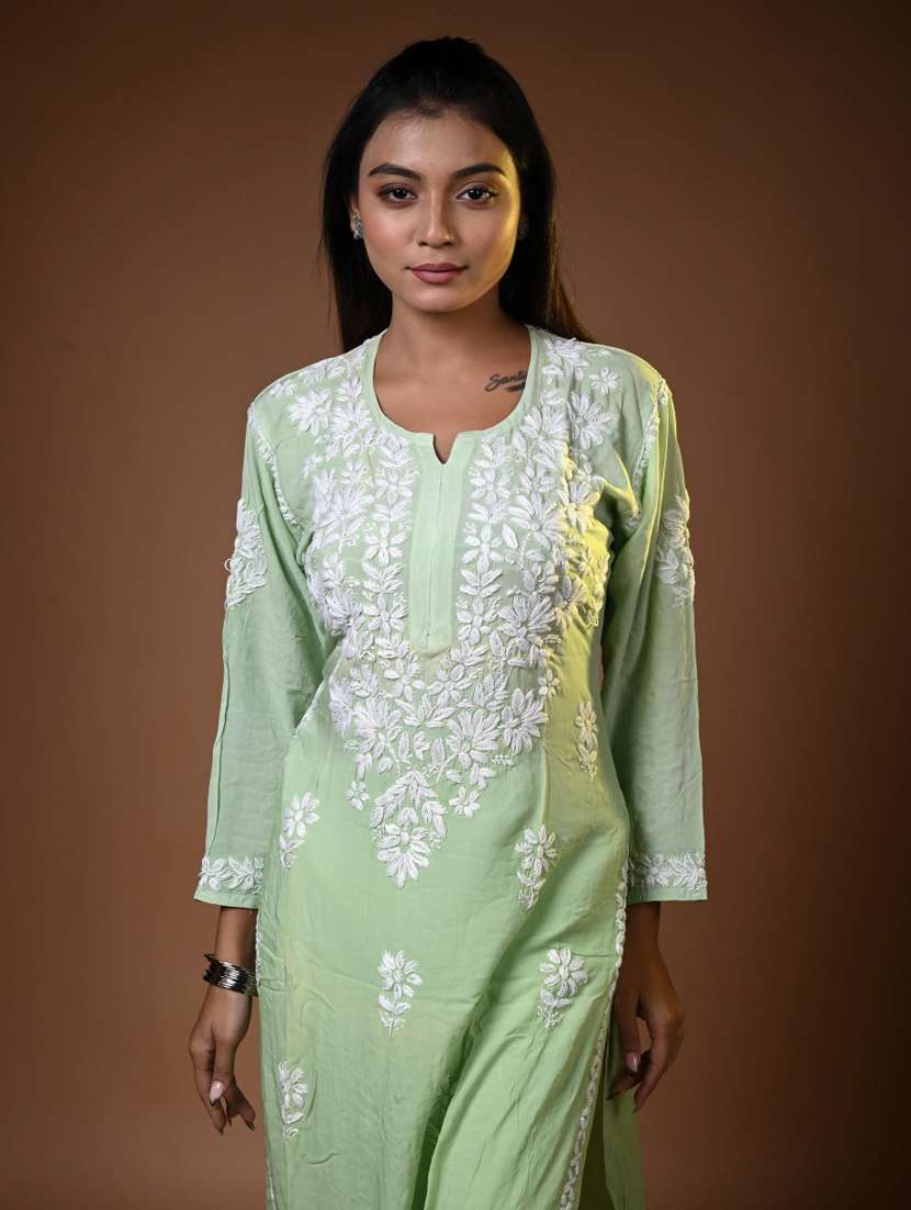 women ombre long sleeve kurta pant set - 22268826 -  Standard Image - 1