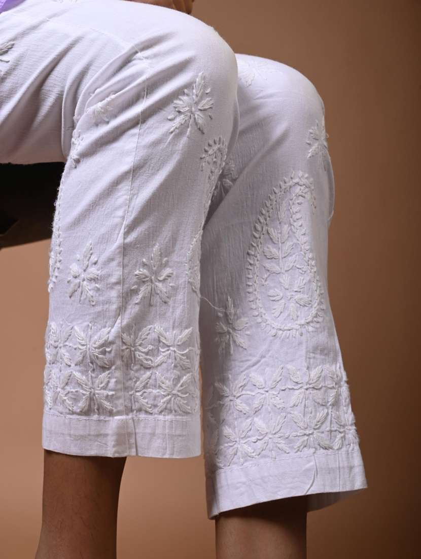 women solid with work long sleeve kurta pant set - 22268831 -  Standard Image - 4