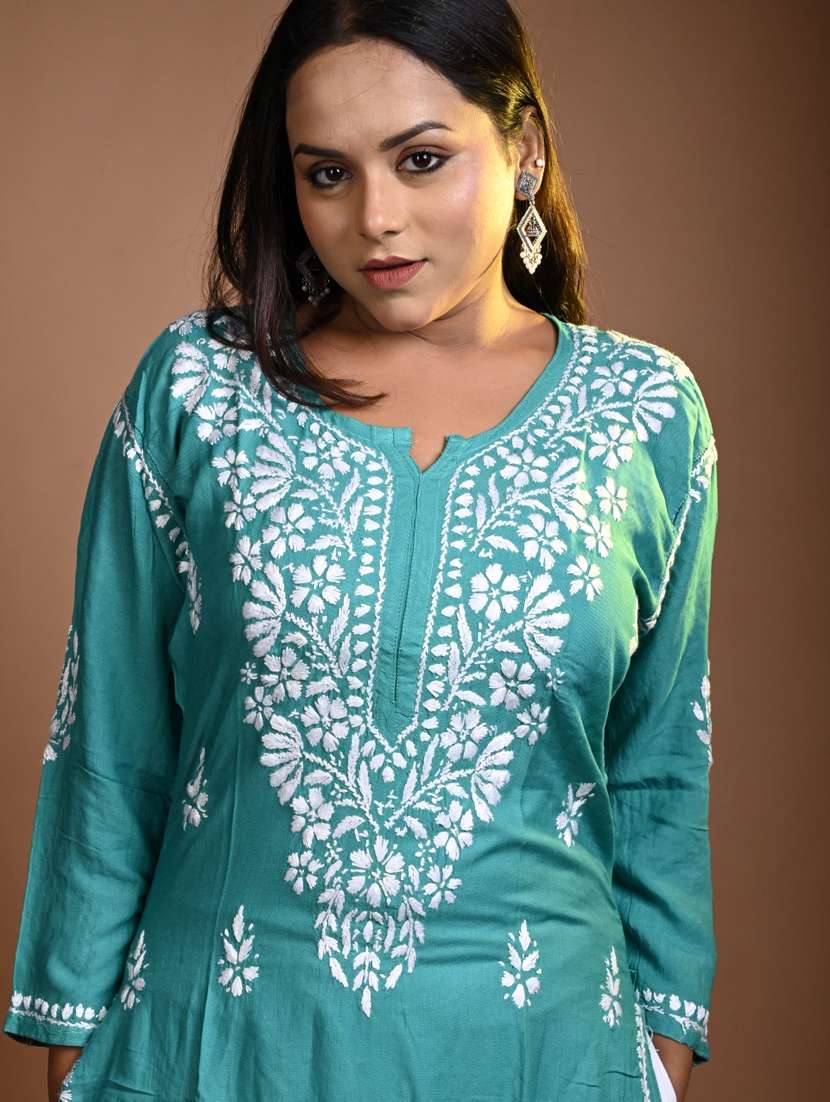 women solid with work long sleeve kurta pant set - 22268879 -  Standard Image - 4