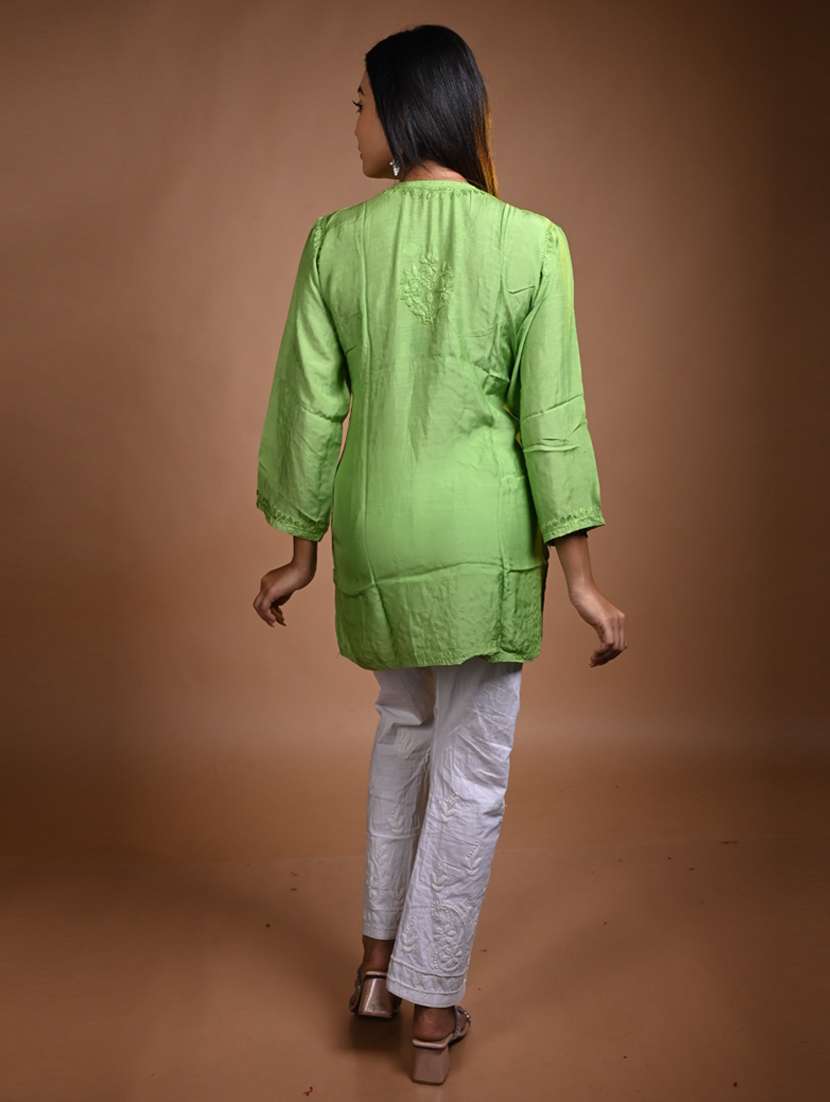 women solid with work long sleeve kurta pant set - 22268890 -  Standard Image - 1