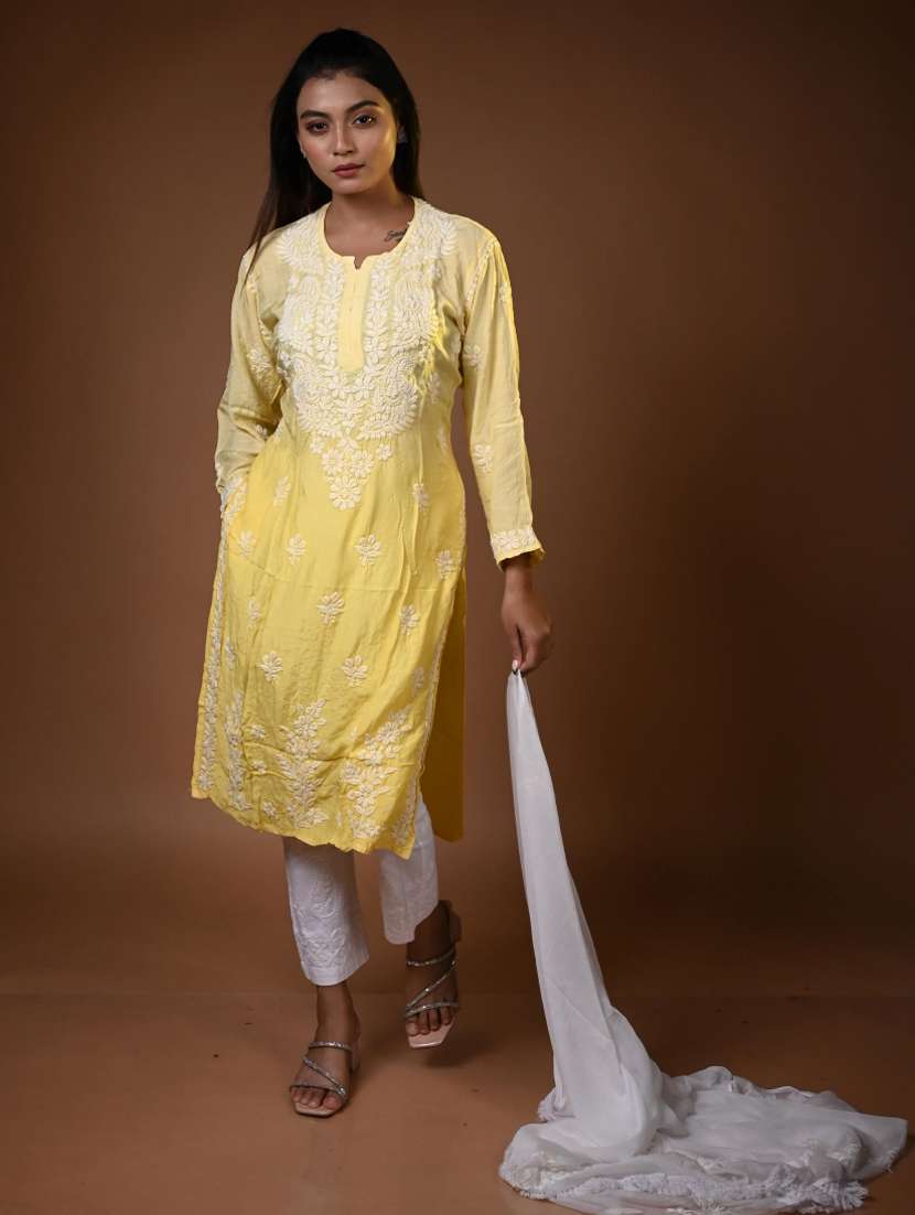 women ombre long sleeve kurta pant with dupatta set - 22268930 -  Standard Image - 1