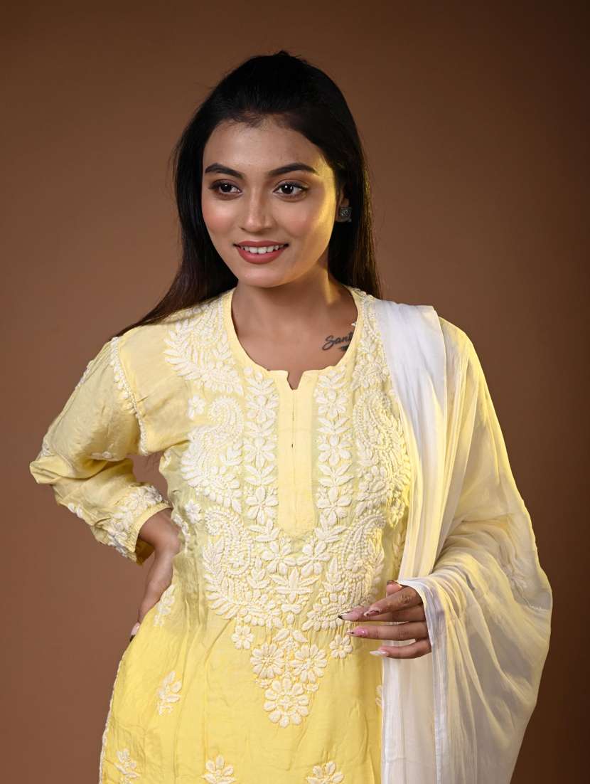 women ombre long sleeve kurta pant with dupatta set - 22268930 -  Standard Image - 4