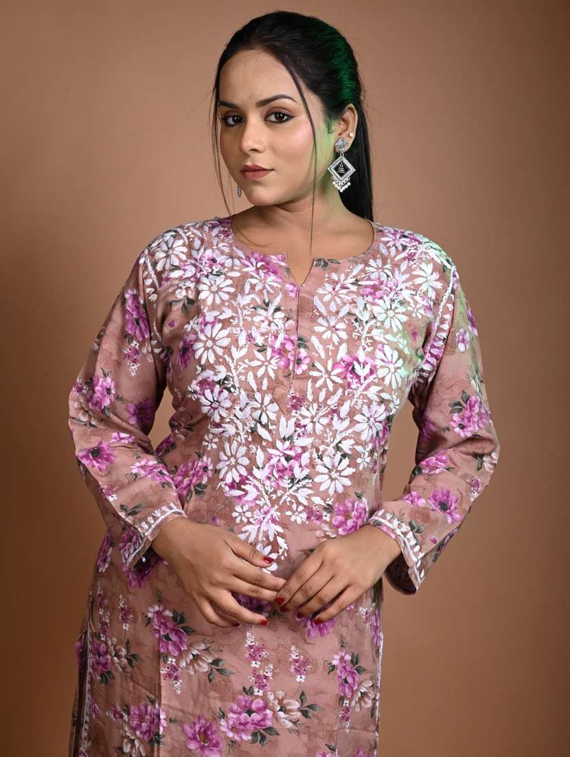 women floral long sleeve kurta pant with dupatta set - 22268997 -  Standard Image - 4