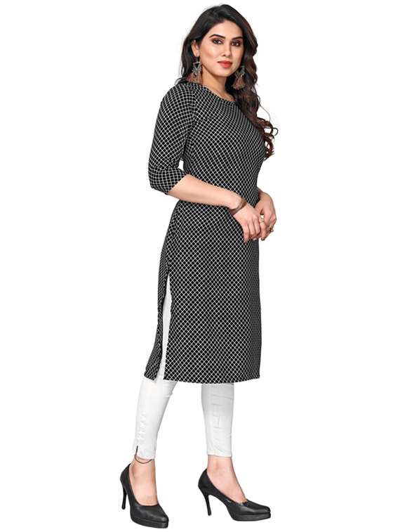 multi colored crepe straight kurta - 22269018 -  Standard Image - 4