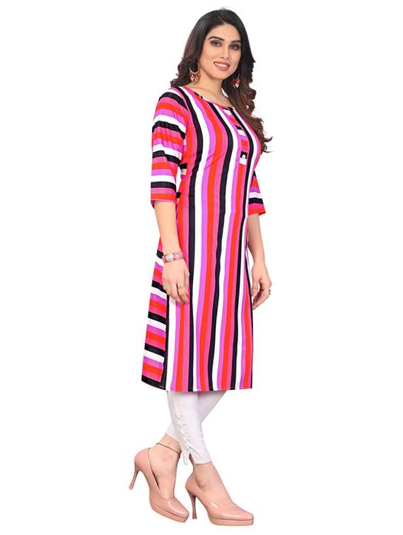 women pack of 6 printed straight kurta - 22269021 -  Standard Image - 4