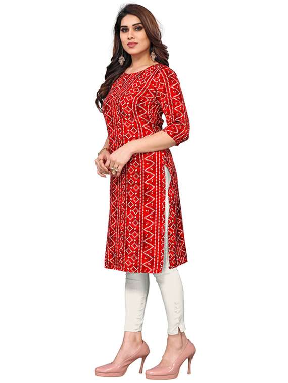 women pack of 6 printed straight kurta - 22269217 -  Standard Image - 4