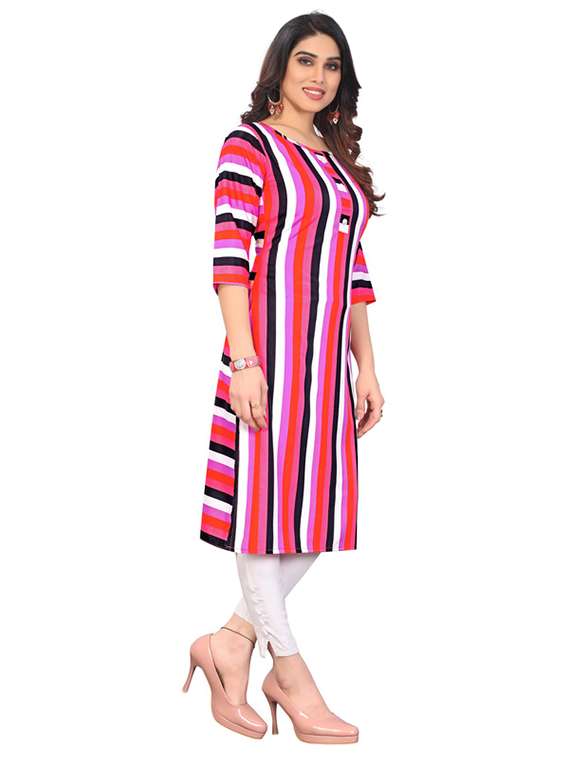 women pack of 6 printed straight kurta - 22269345 -  Standard Image - 4