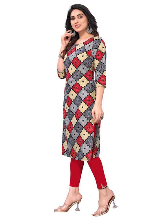 women pack of 5 printed straight kurta - 22269585 -  Standard Image - 4
