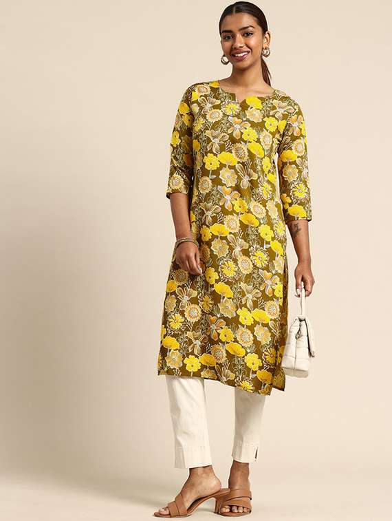 women pack of 5 printed straight kurta - 22269605 -  Standard Image - 1