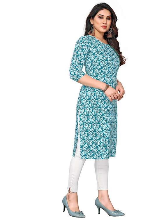 women pack of 5 printed straight kurta - 22269615 -  Standard Image - 1