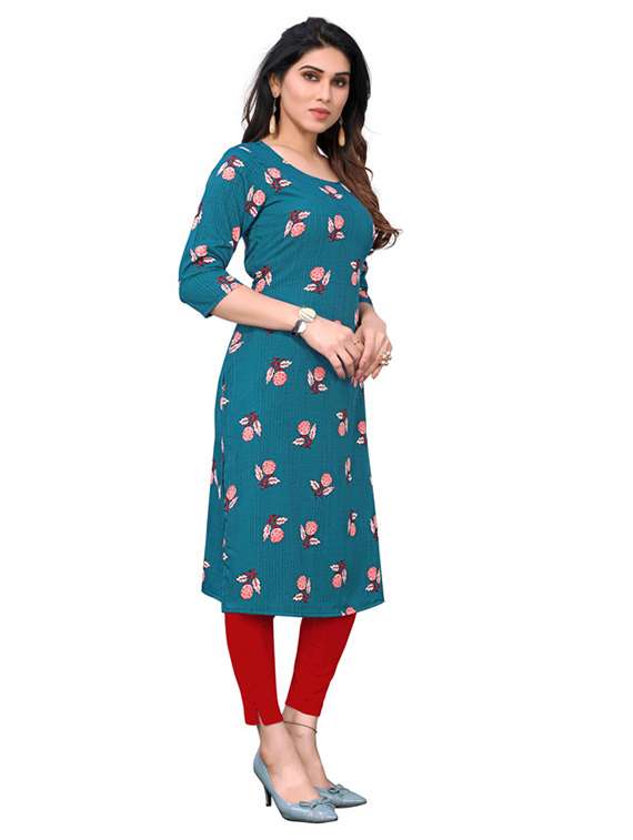women pack of 5 printed straight kurta - 22269646 -  Standard Image - 4