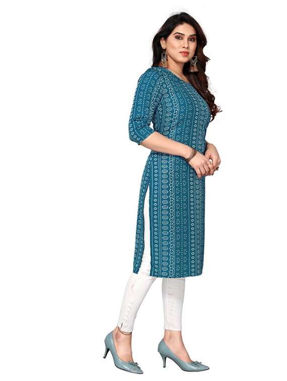 women pack of 5 printed straight kurta - 22269666 -  Standard Image - 4