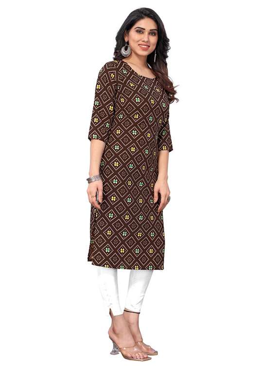 women pack of 5 printed straight kurta - 22269720 -  Standard Image - 4