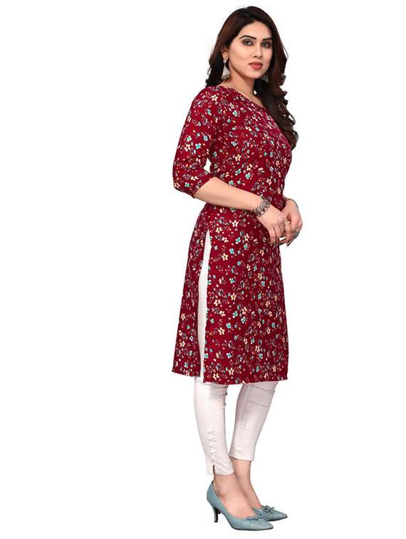 women pack of 5 printed straight kurta - 22269802 -  Standard Image - 1