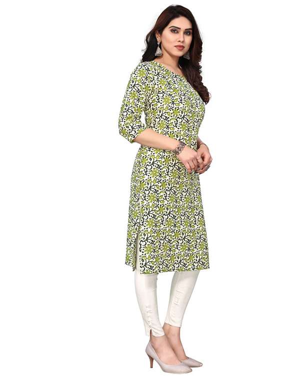 women pack of 5 printed straight kurta - 22269813 -  Standard Image - 4