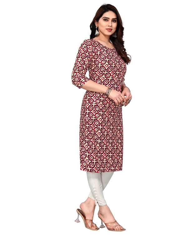 women pack of 5 printed straight kurta - 22269920 -  Standard Image - 4