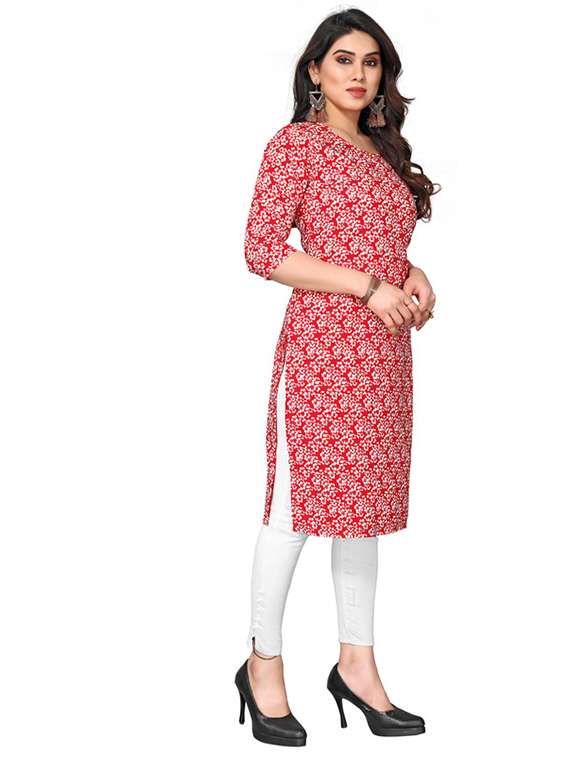 women pack of 5 printed straight kurta - 22269954 -  Standard Image - 4