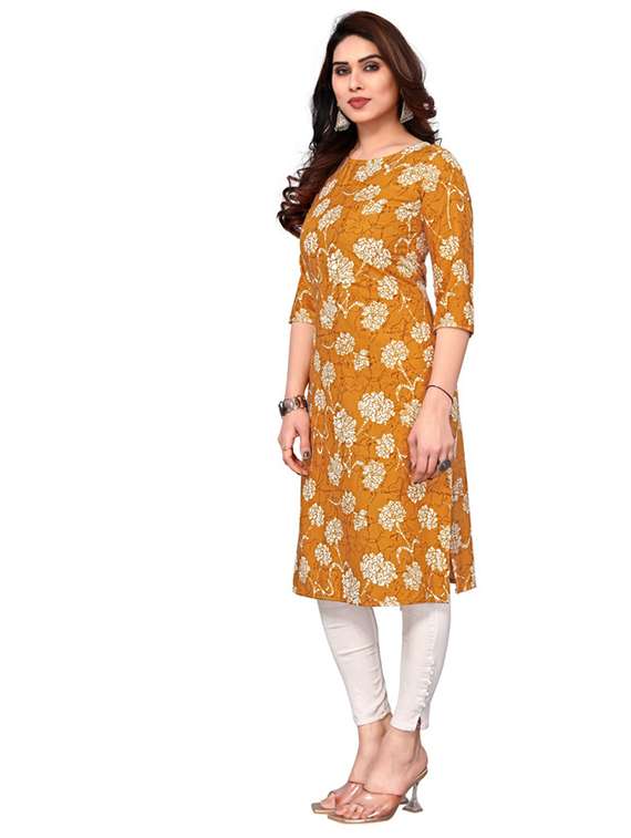 women pack of 5 printed straight kurta - 22270009 -  Standard Image - 1
