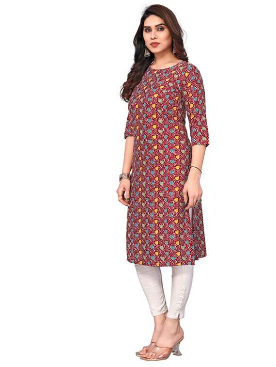 women pack of 5 printed straight kurta - 22270009 -  Standard Image - 4