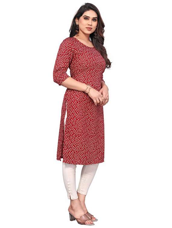 women pack of 3 printed straight kurta - 22270070 -  Standard Image - 4