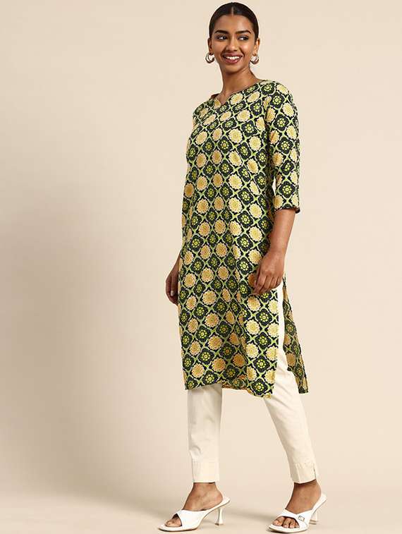 women pack of 3 printed straight kurta - 22270110 -  Standard Image - 1