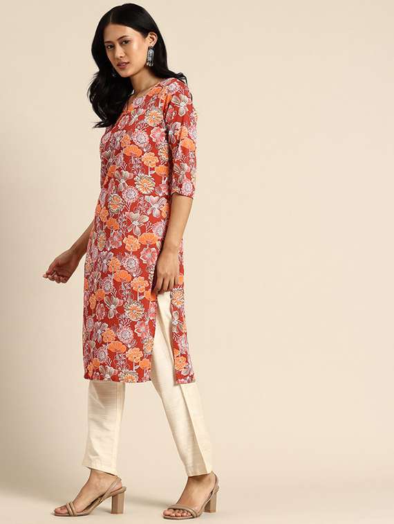 women pack of 3 printed straight kurta - 22270110 -  Standard Image - 4