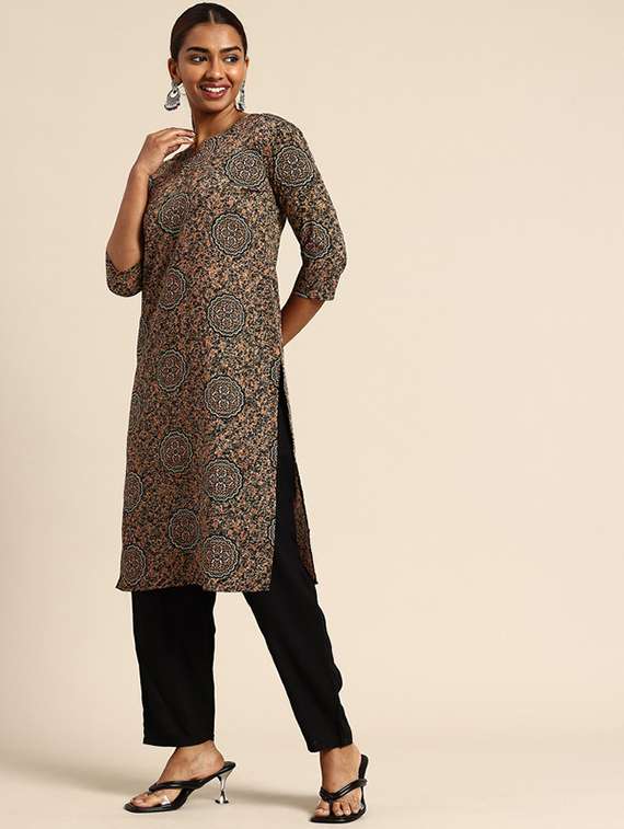 women pack of 3 printed straight kurta - 22270231 -  Standard Image - 1