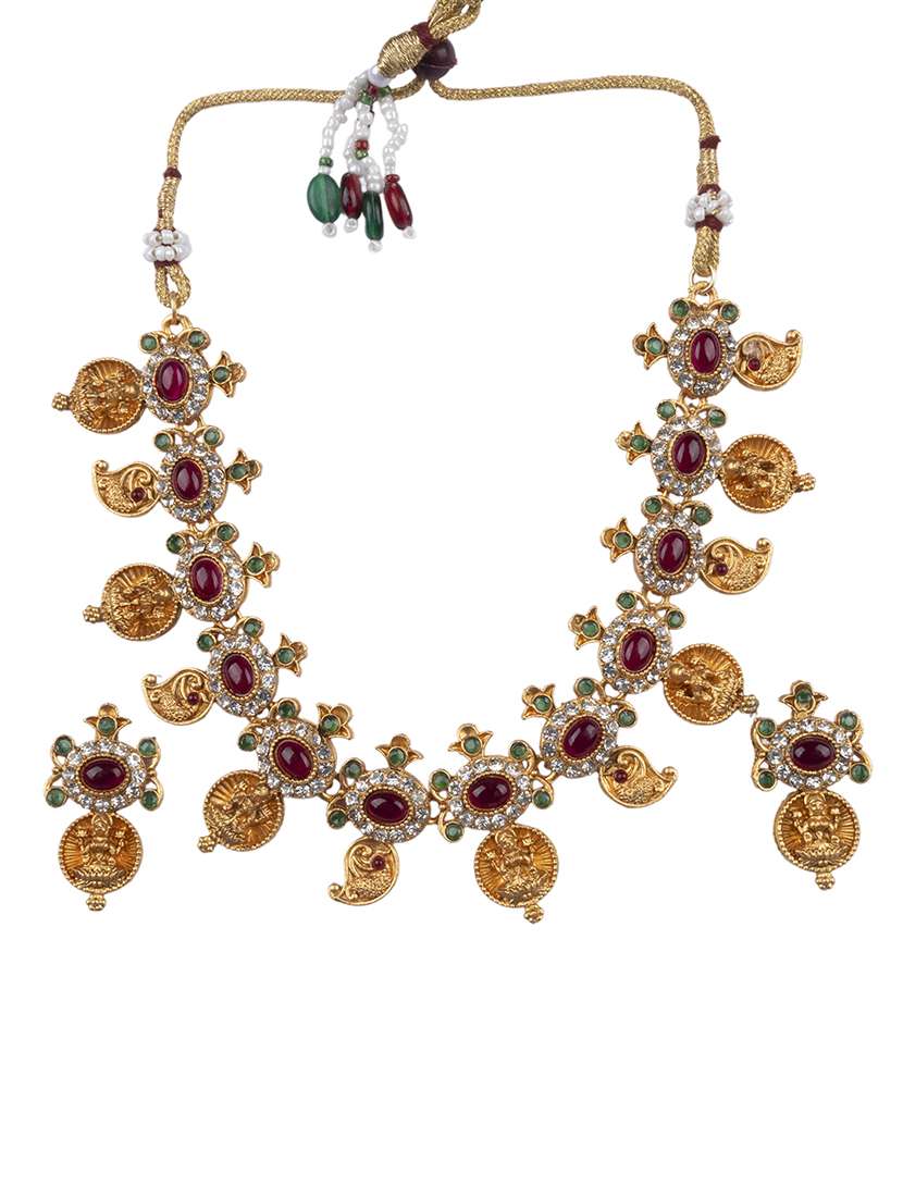 women gold plated necklace set - 22270473 -  Standard Image - 1