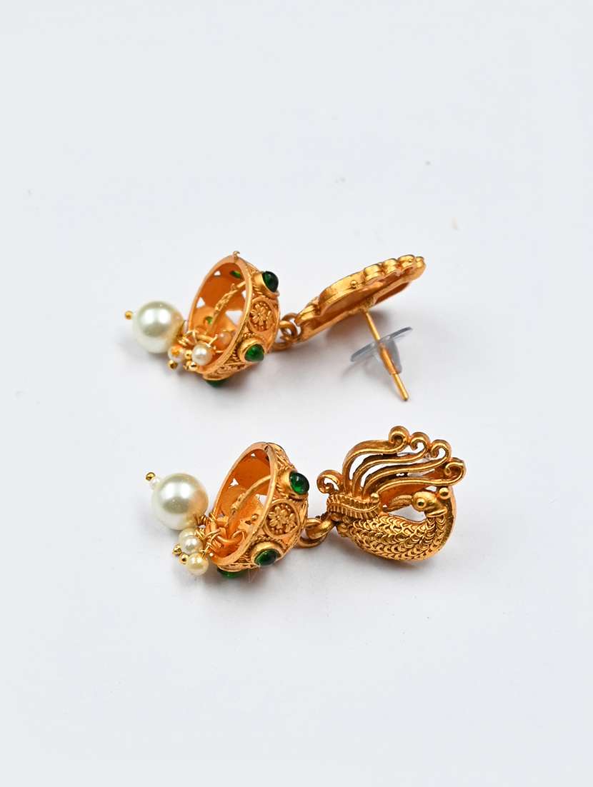 women gold plated peacock necklace set - 22270476 -  Standard Image - 4