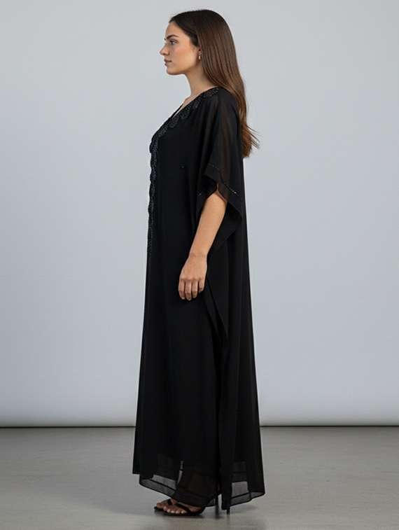 women embroidered kimono sleeve kaftan dress - 22270670 -  Standard Image - 1