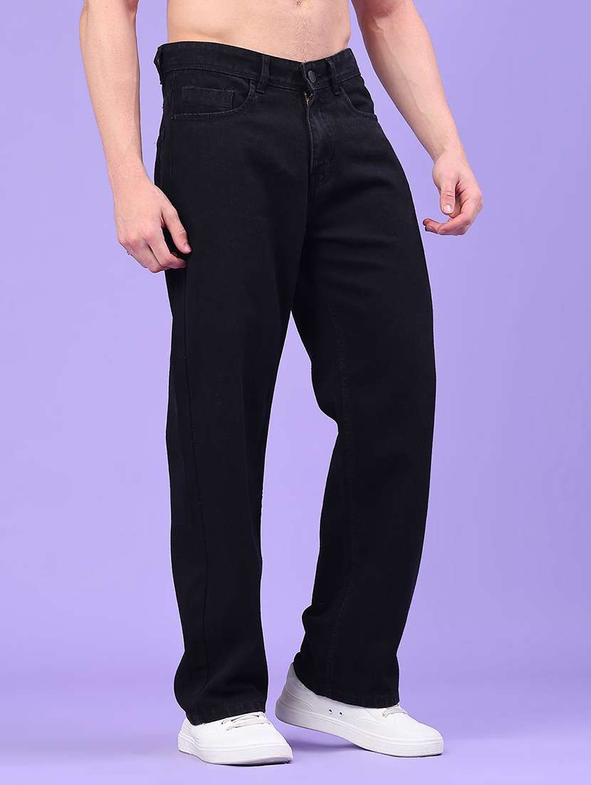 men plain mid rise full length jeans - 22271070 -  Standard Image - 1