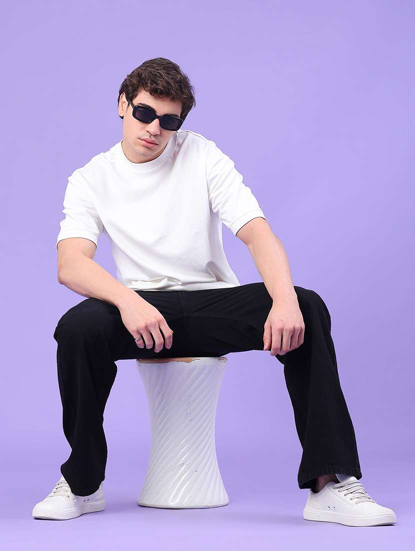 men plain mid rise full length jeans - 22271070 -  Standard Image - 4