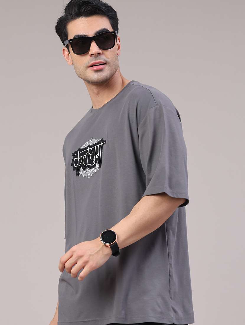 men printed short sleeve oversized t-shirt - 22271124 -  Standard Image - 1
