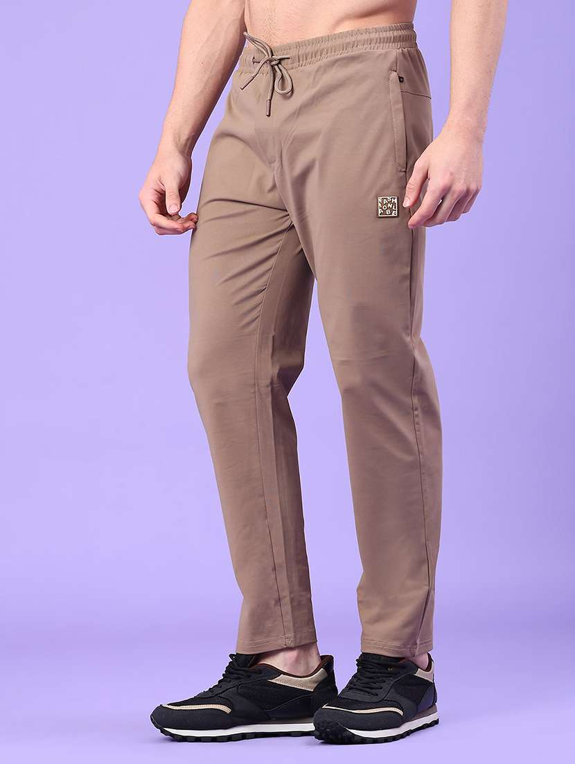 men solid mid rise regular fit track pant - 22271169 -  Standard Image - 1