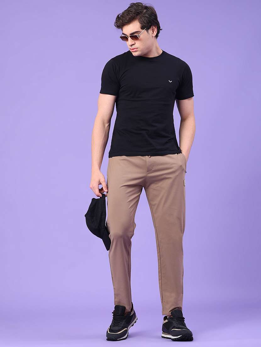 men solid mid rise regular fit track pant - 22271169 -  Standard Image - 4