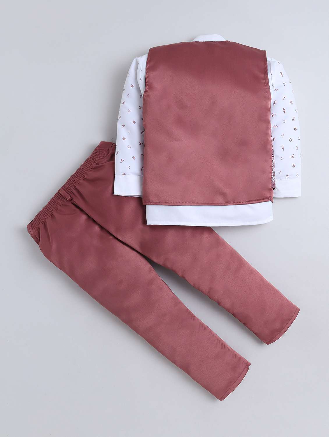 boys printed waistcoat and trouser with shirt set - 22271310 -  Standard Image - 1