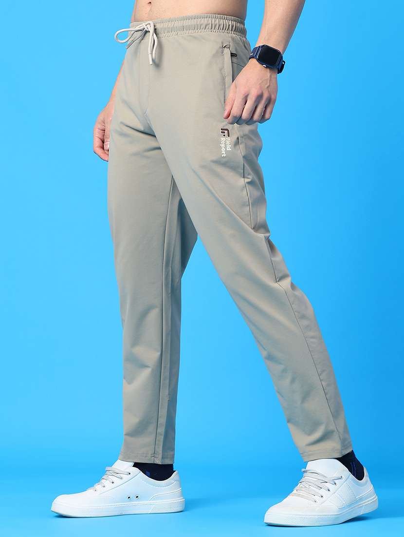 men solid mid rise full length track pant - 22271621 -  Standard Image - 1