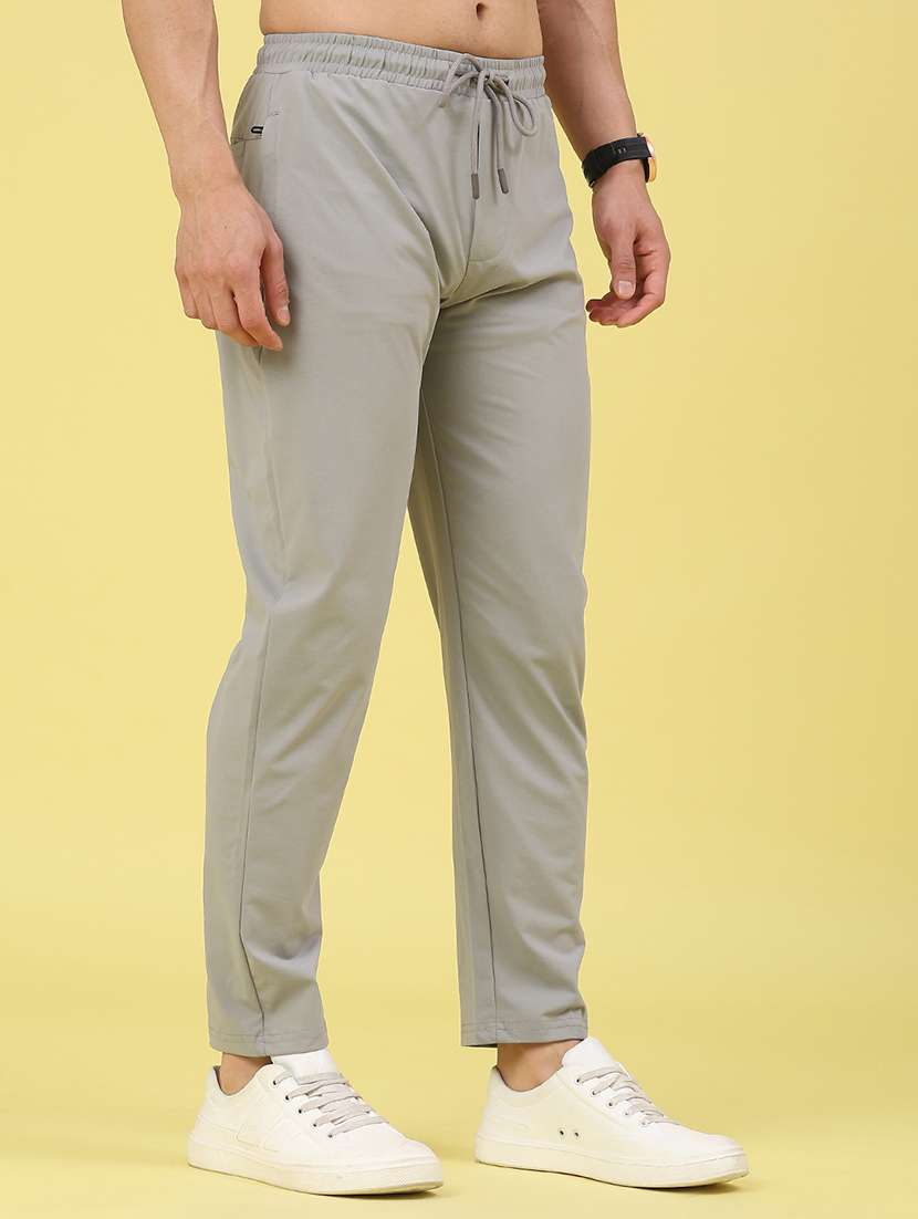 men solid mid rise full length track pant - 22271623 -  Standard Image - 1