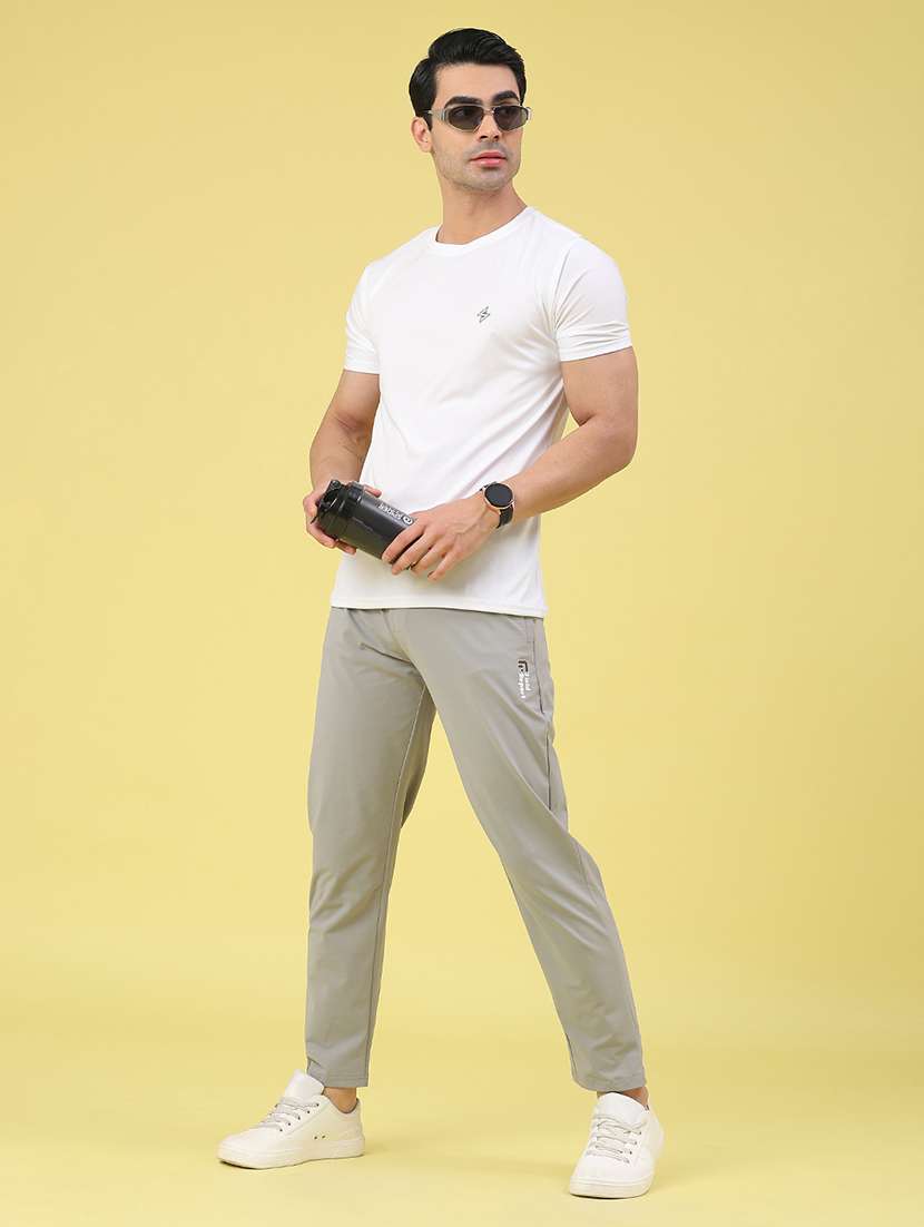 men solid mid rise full length track pant - 22271623 -  Standard Image - 4
