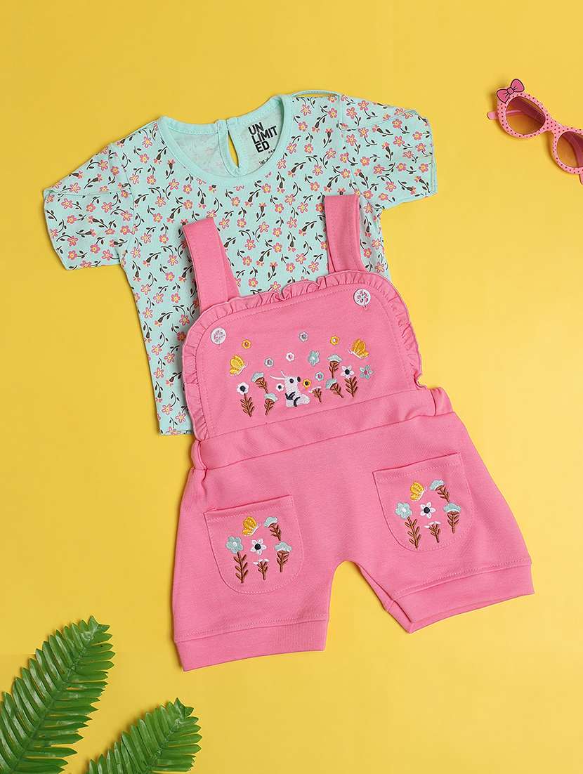 boys printed t-shirt and dungree set - 22271649 -  Standard Image - 1