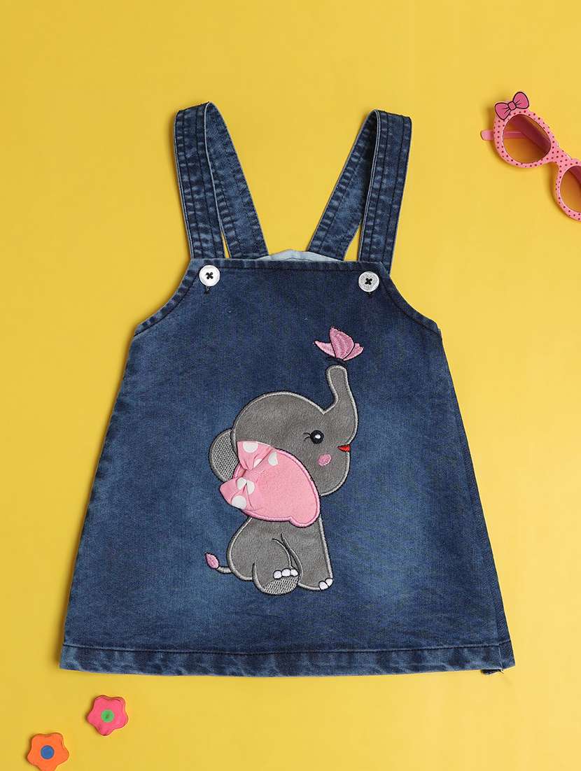 girls printed t-shirt with dungaree dress - 22271651 -  Standard Image - 4