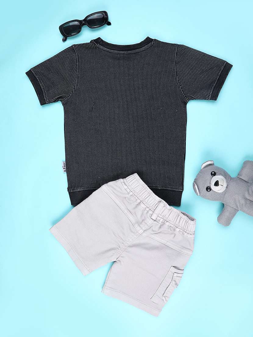 boys printed t-shirt & shorts co-ords set - 22271703 -  Standard Image - 1
